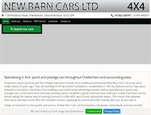 Tablet Screenshot of newbarncarsprestbury.co.uk